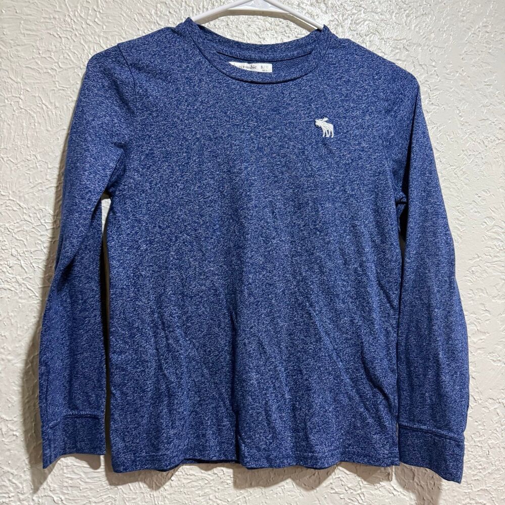 Kids boys Abercrombie and Fitch blue long sleeve tshirt size 9/10